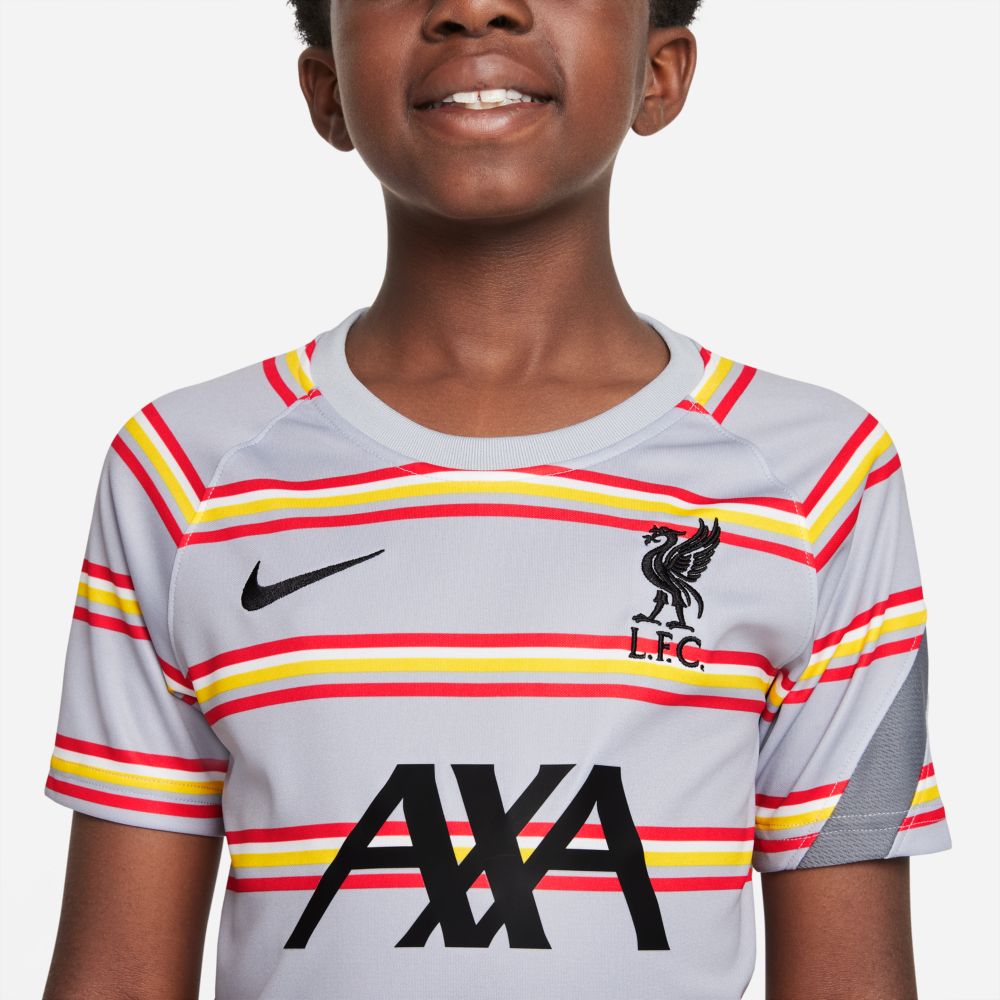 Nike 2021-22 Liverpool Youth DF Pre-Match Jersey - Wolf Grey (Detail 1)