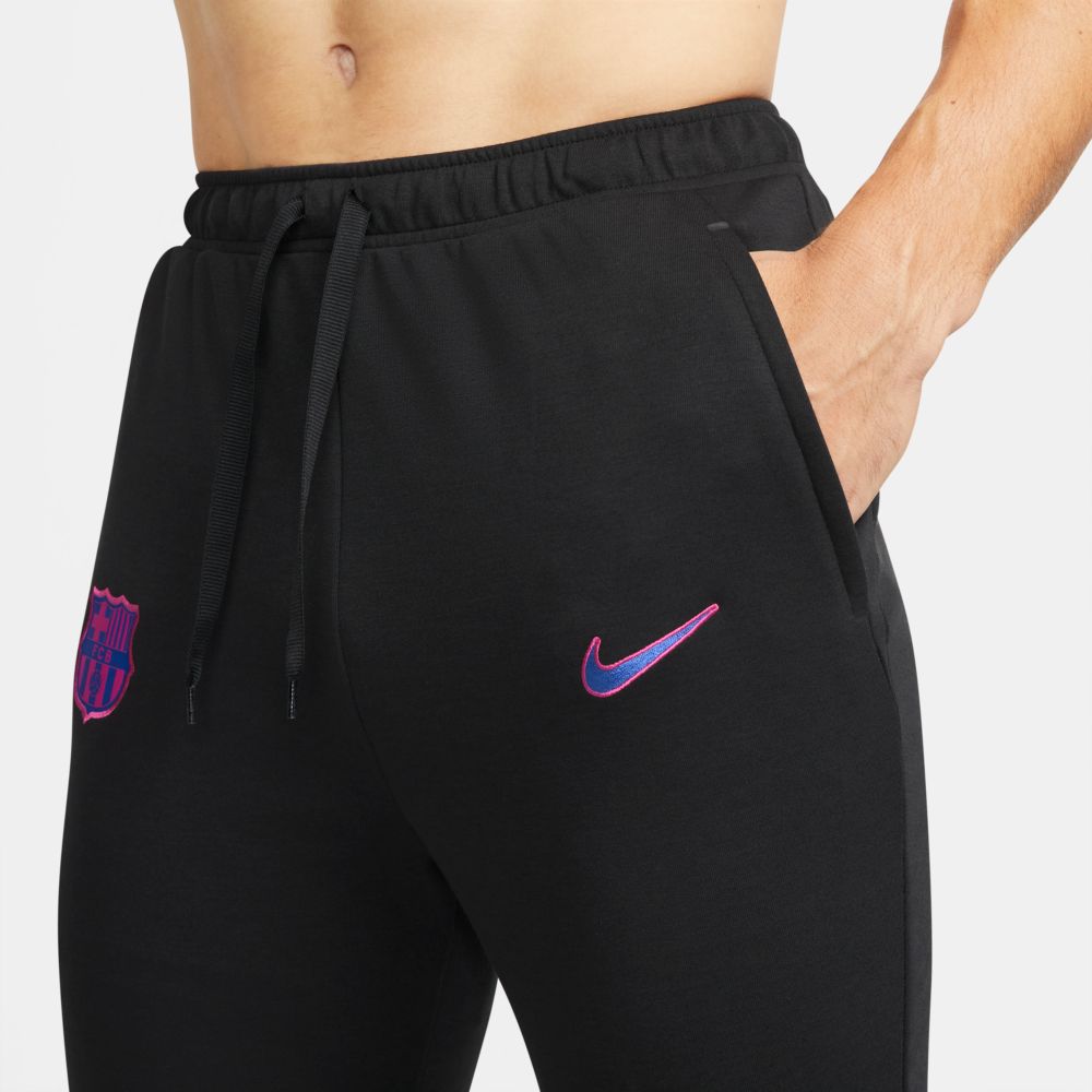 Nike 2021-22 Barcelona Fleece Travel Pants - Black (Detail 1)
