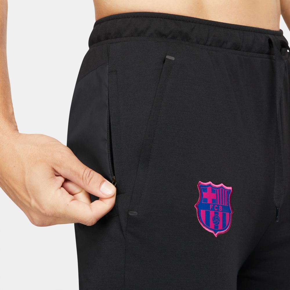 Nike 2021-22 Barcelona Fleece Travel Pants - Black (Detail 2)