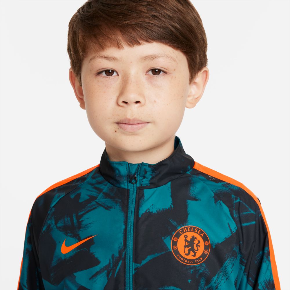Nike 2021-22 Chelsea Youth Dry Repellent AWF Jacket - Blustery-Black (Detail 1)
