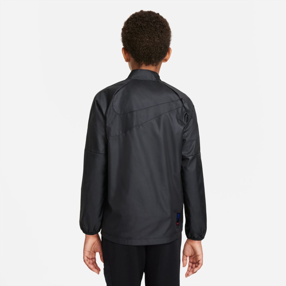 Nike 2021-22 Barcelona Youth Dry-Repel Academy AWF Jacket - Black (Model - Back)