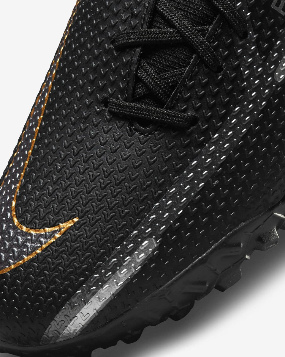 Nike Phantom GT2 Academy DF TF - Black-Dark Grey-Gold (Detail 1)