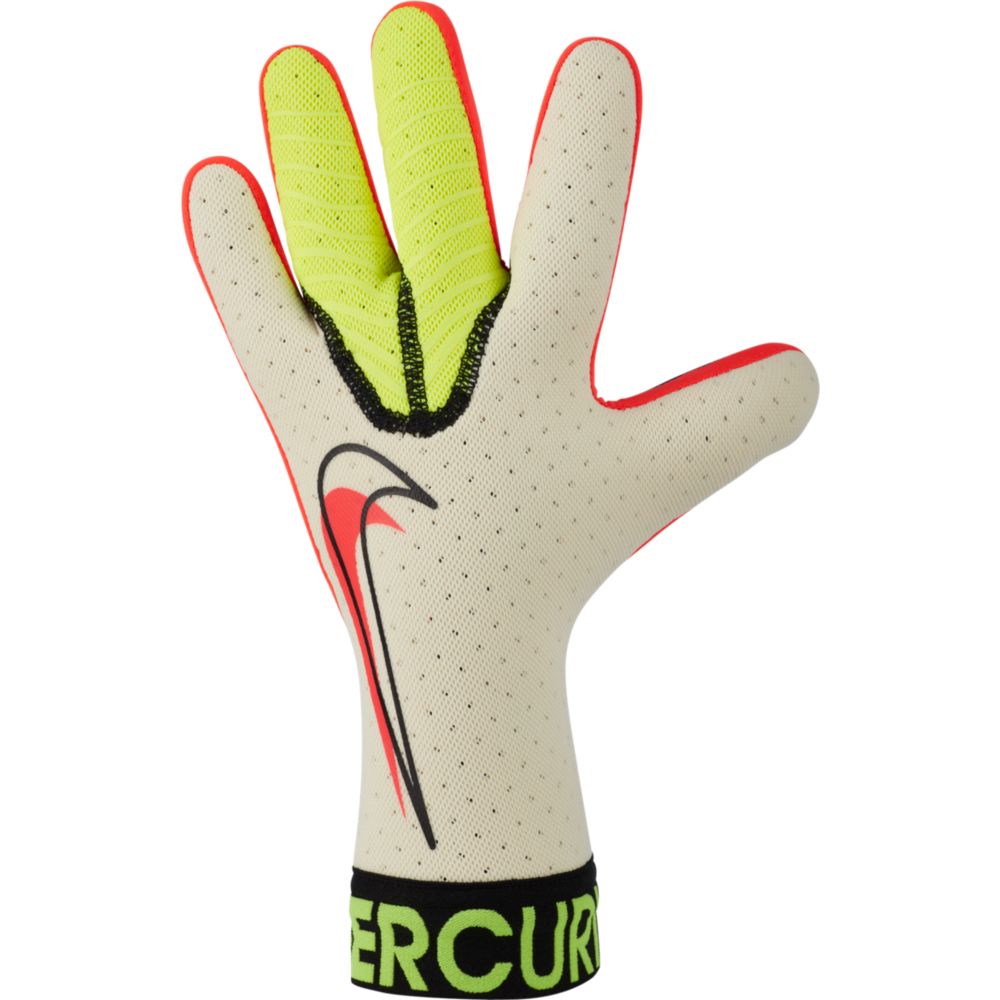 Nike Mercurial Touch Elite Goalkeeper Gloves - White-Volt-Crimson (Single - Outer)