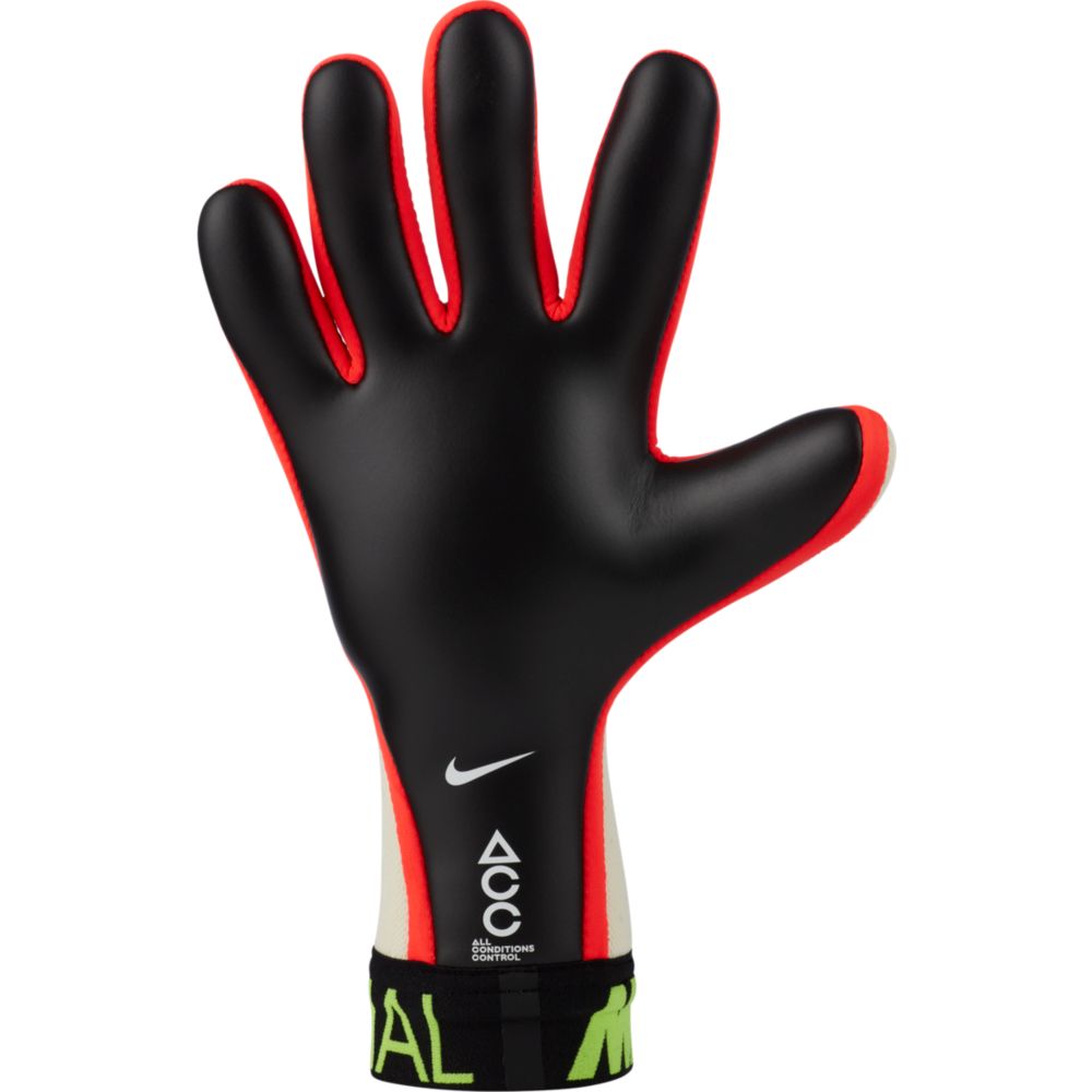 Nike Mercurial Touch Elite Goalkeeper Gloves - White-Volt-Crimson (Single - Inner)