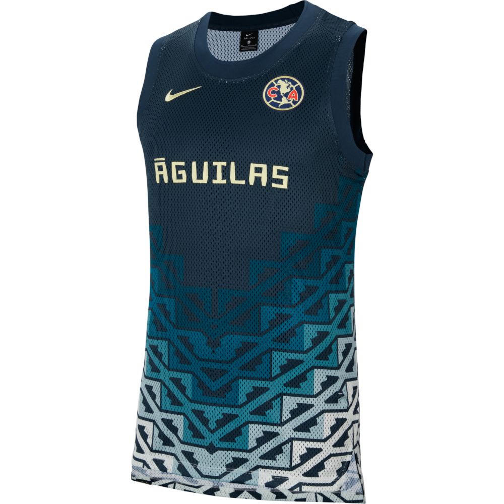 Nike 2021-22 Club America DF Sleeveless Basketball Top - Navy (Front)