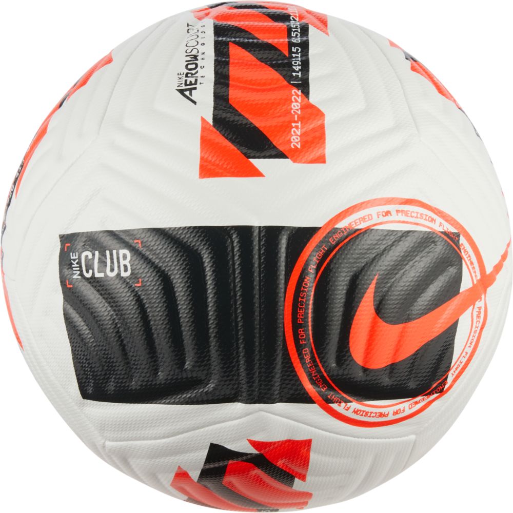 Nike Club Soccer Ball - White-Black-Crimson (Front)