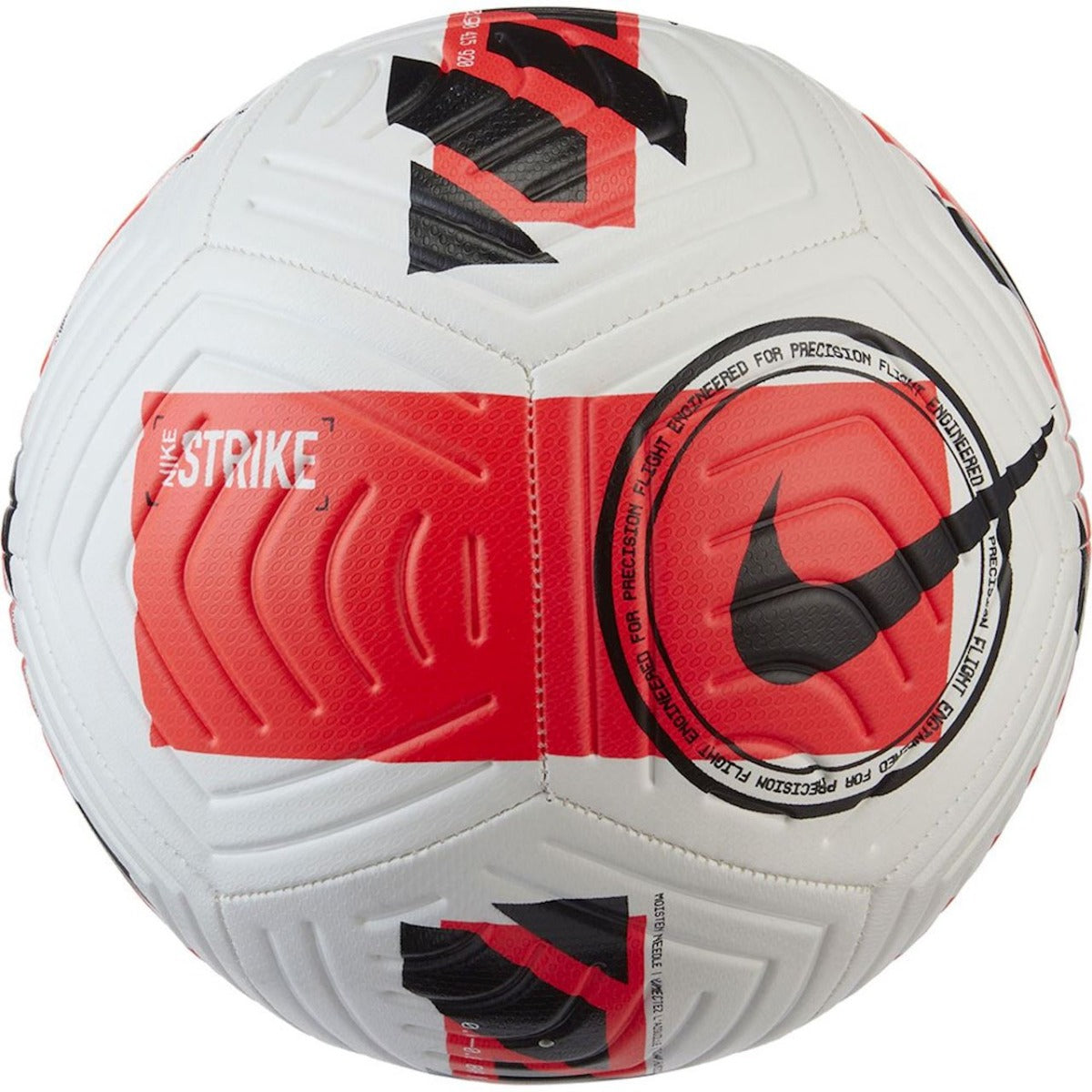 Nike Strike Soccer Ball - White Bright Crimson (Front)