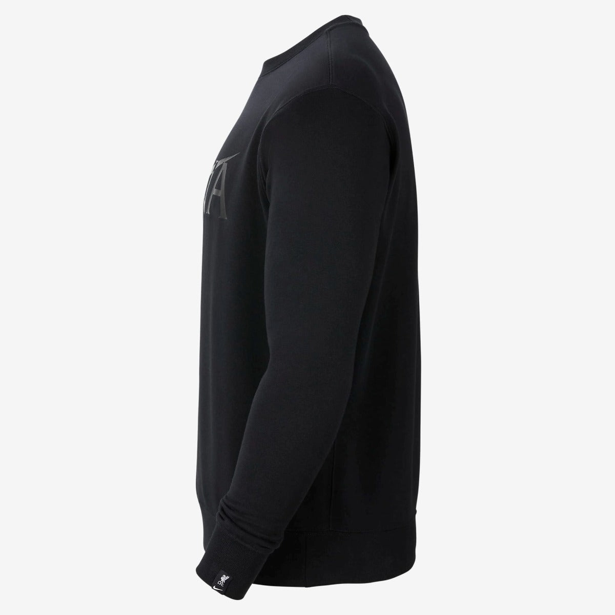 Nike 2021-22 Liverpool Fleece Crew Sweatshirt - Black (Side)
