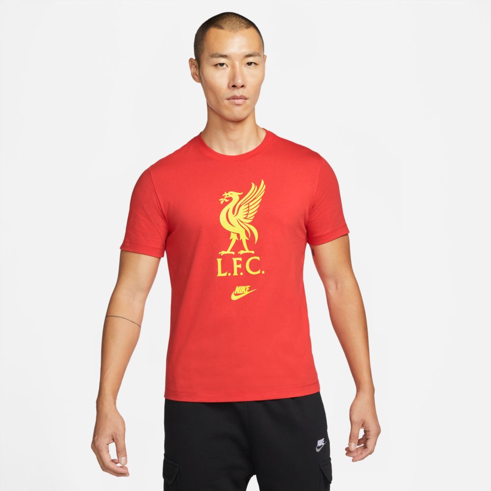 Nike 2021-22 Liverpool FUTR Crest Tee - Rush Red (Model - Front)