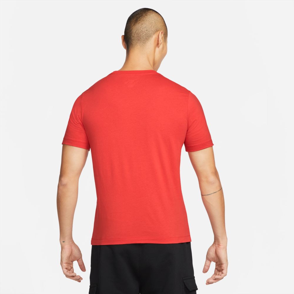 Nike 2021-22 Liverpool FUTR Crest Tee - Rush Red (Model - Back)