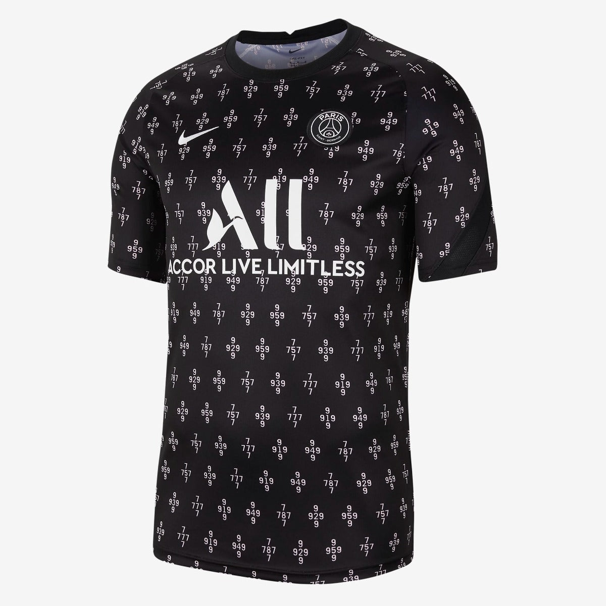 Nike 2021-22 PSG DF Pre-Match Jersey - Black (Front)