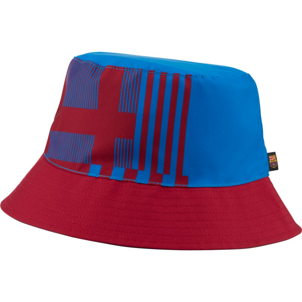 Nike 2021-22 Barcelona Reversible Bucket Hat - Blue-Noble Red (Blue & Red - Front)