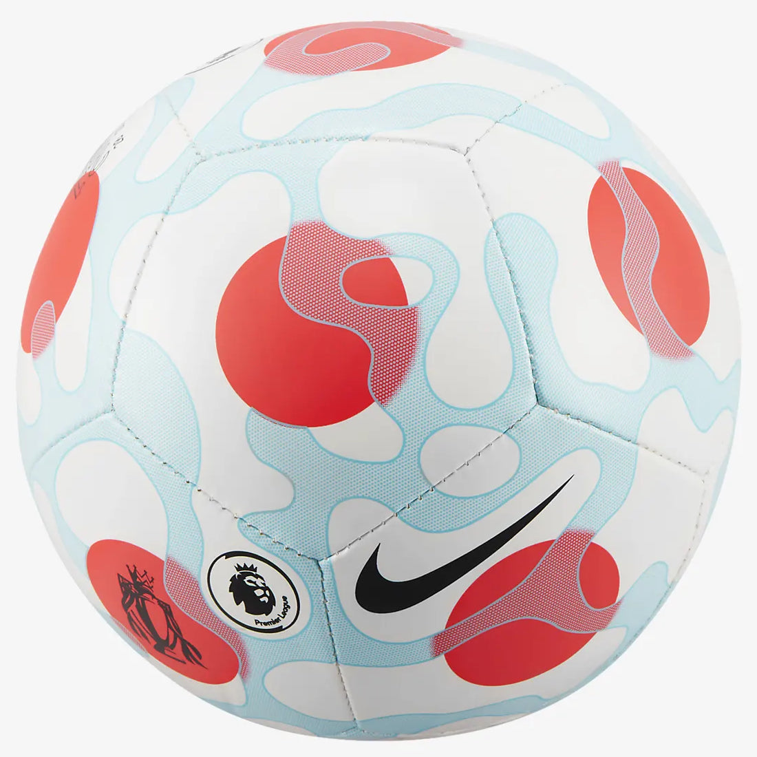 Nike 2022 Premier League Skills Third Mini Soccer Ball - White-Blue-Crimson (Front)