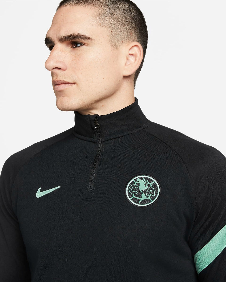 Nike 2022 Club America Academy Pro Drill Top - Black-Healing Jade (Detail 1)