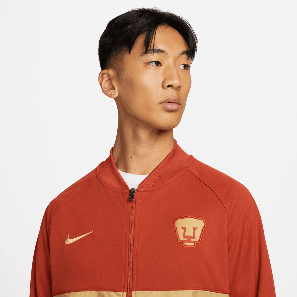 Nike 2021-22 Pumas I96 Anthem Jacket - Firewood Orange (Detail 1)