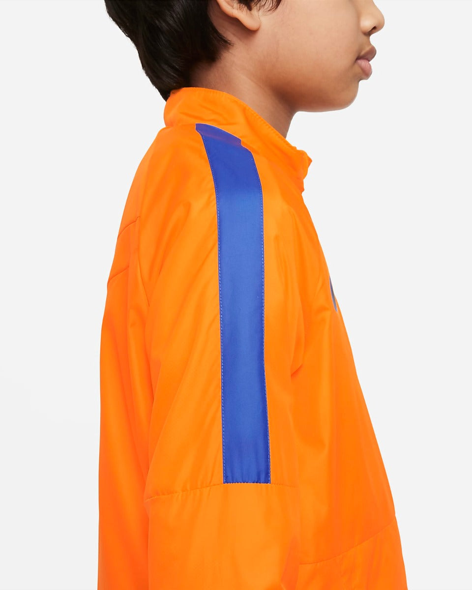Nike 2022 FC Barcelona Youth Academy Repel AWF Jacket - Orange-Red-Royal (Detail 4)