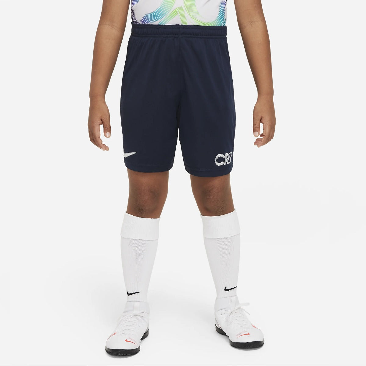 Nike Youth DF CR7 Knit Shorts - Obsidian-White (Model - Front)