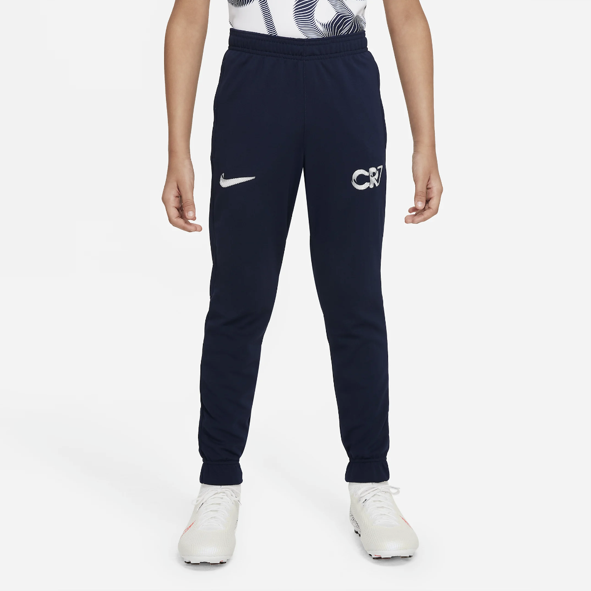 Nike Youth CR7 DF Pants KPZ - Obsidian-White (Model - Front)