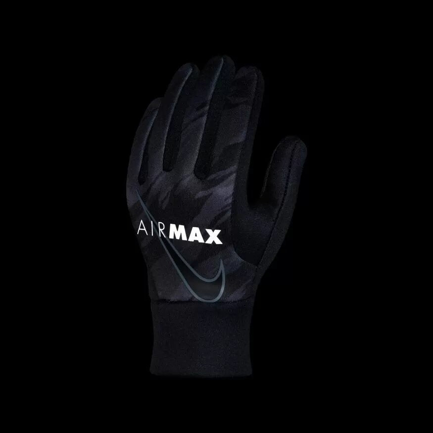 Nike Youth Air Max Hyperwarm Field Player Gloves - Black (Front - No Light)