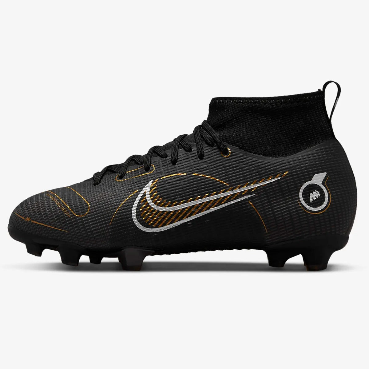 Nike JR Superfly 8 Pro FG - Black-Silver-Gold (Side 1)