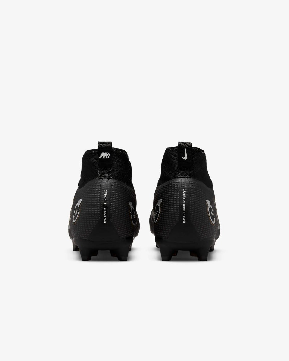 Nike JR Superfly 8 Pro FG - Black-Silver-Gold (Pair - Back)