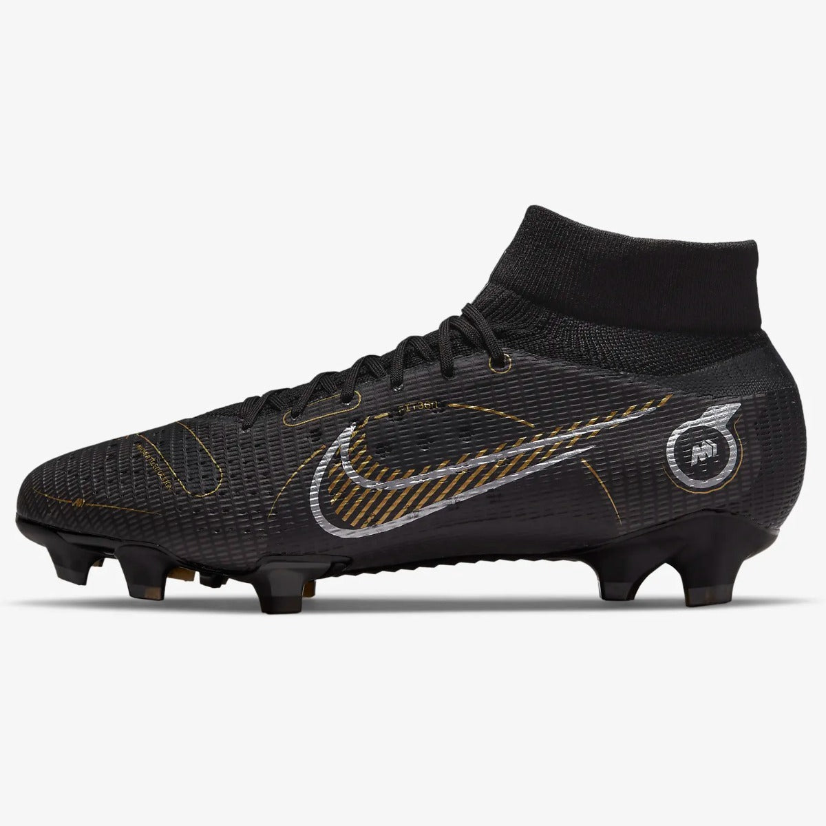 Nike Superfly 8 Pro FG - Black-Silver-Gold (Side 1)