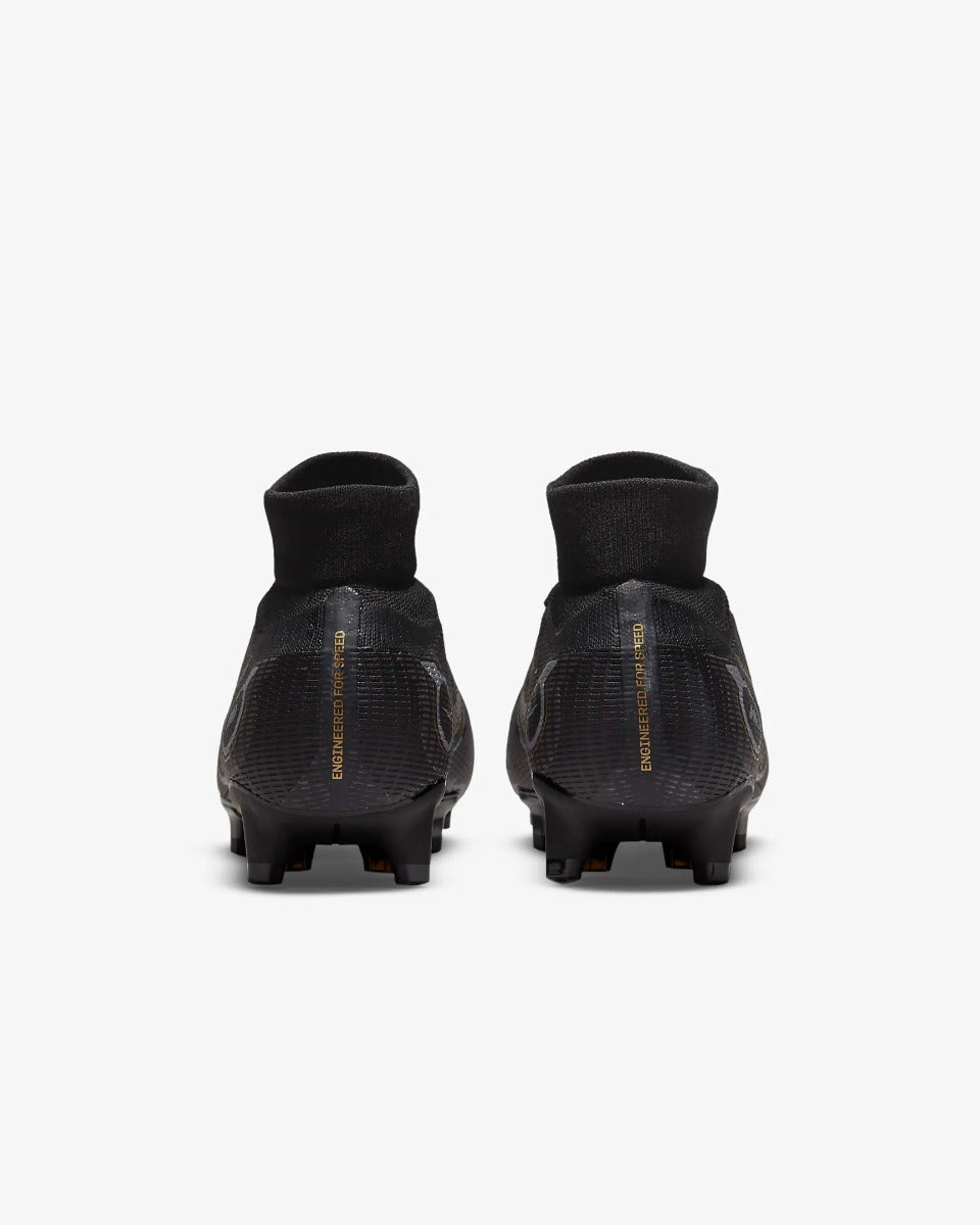 Nike Superfly 8 Pro FG - Black-Silver-Gold (Pair - Back)