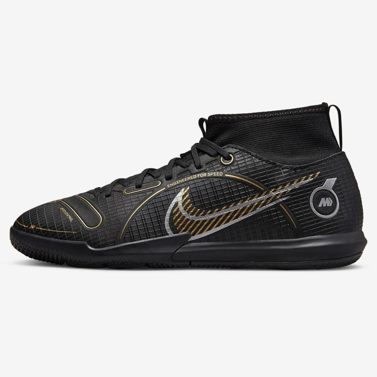 Nike JR Superfly 8 Academy Indoor - Black-Silver-Gold (Side 1)