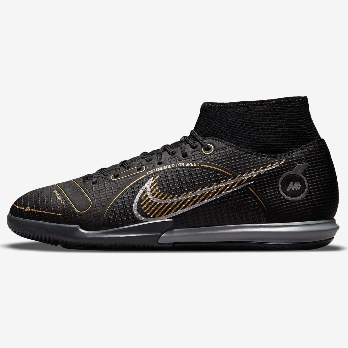 Nike Superfly 8 Academy IC  - Black-Gold (Side 1)