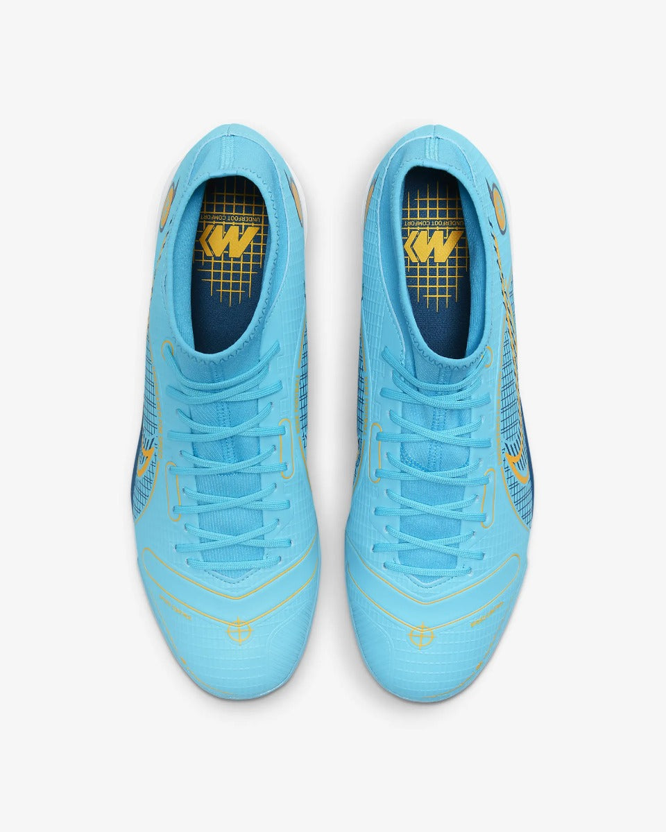 Nike Mercurial Superfly 8 Academy Turf - Chlorine Blue-Laser Orange (Pair - Top)