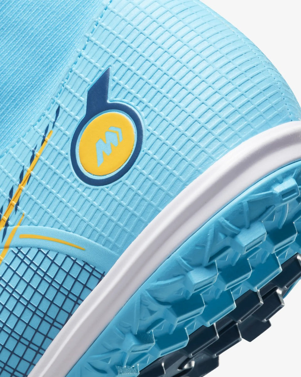 Nike Mercurial Superfly 8 Academy Turf - Chlorine Blue-Laser Orange (Detail 2)