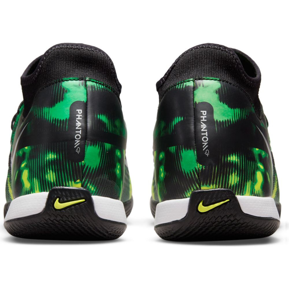 Nike Phantom GT2 Academy DF SW IC - Black-Green Strike (Pair - Back)