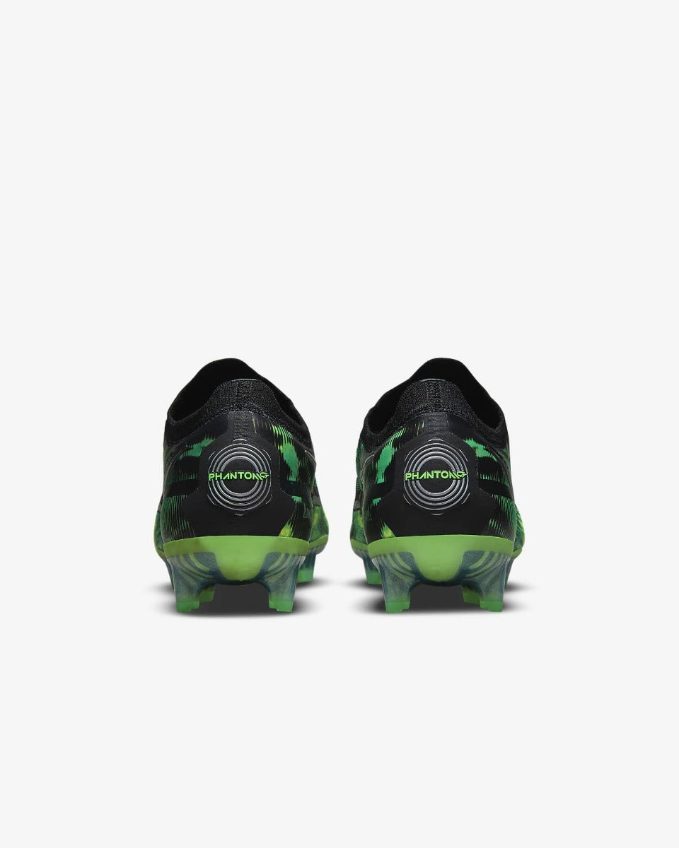 Nike Phantom GT2 Elite SW FG - Black-Green Strike (Pair - Back)
