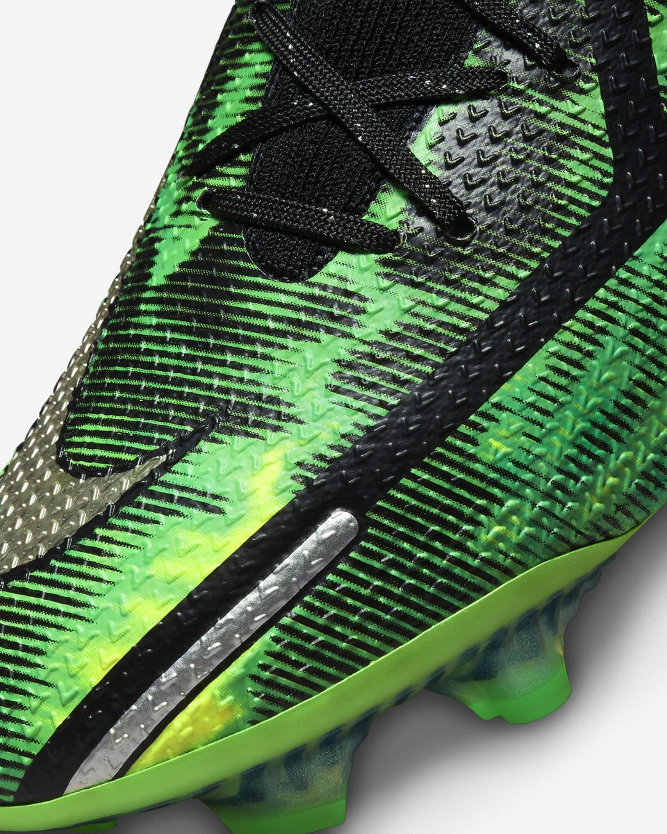 Nike Phantom GT2 Elite SW FG - Black-Green Strike (Detail 2)
