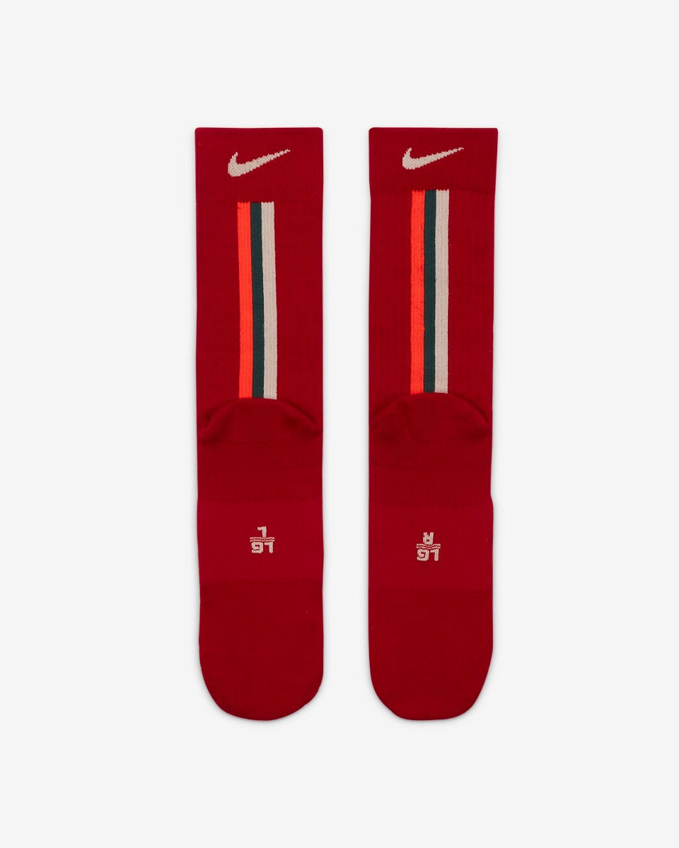 Nike 2022 Liverpool SNKR Crew Sox - Gym Red-Fossil (Pair - Back)