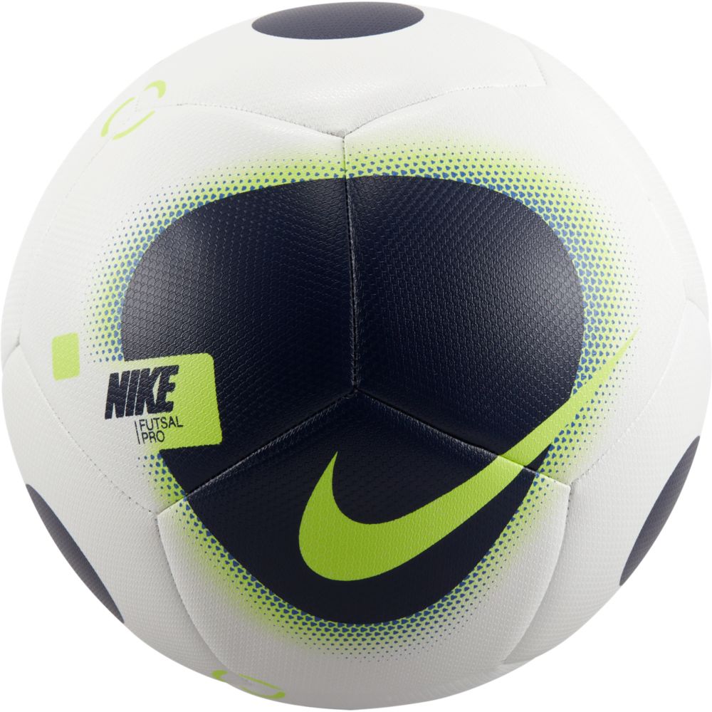 Nike  Pro Futsal Ball - White-Blue-Volt (Front)