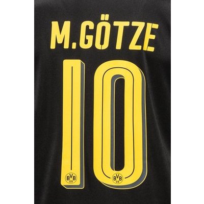 Borussia Dortmund 2016/17 Away Gotze #10 Jersey Name Set
