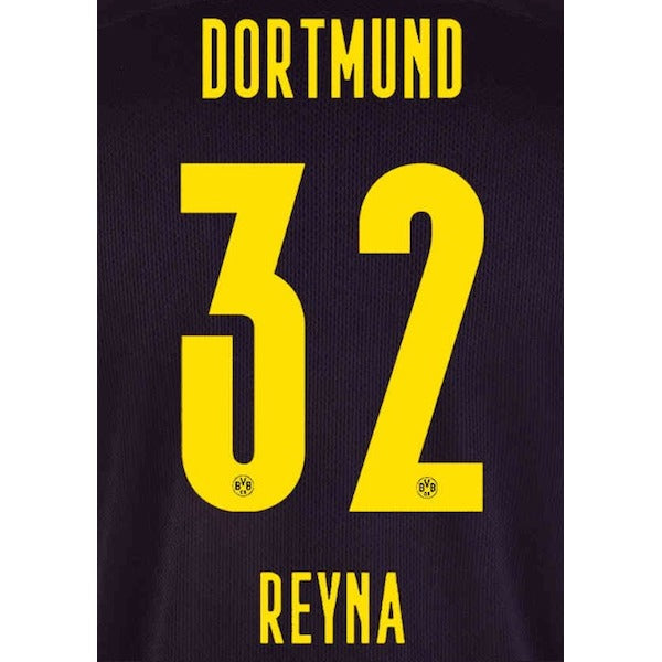 Borussia Dortmund 2020/21 Away Reyna #32 Jersey Name Set