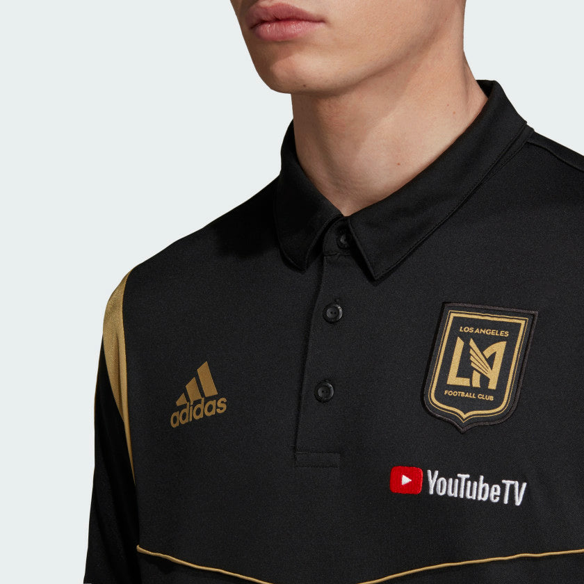 adidas LAFC Travel Polo Shirt 2019 - Black-Gold