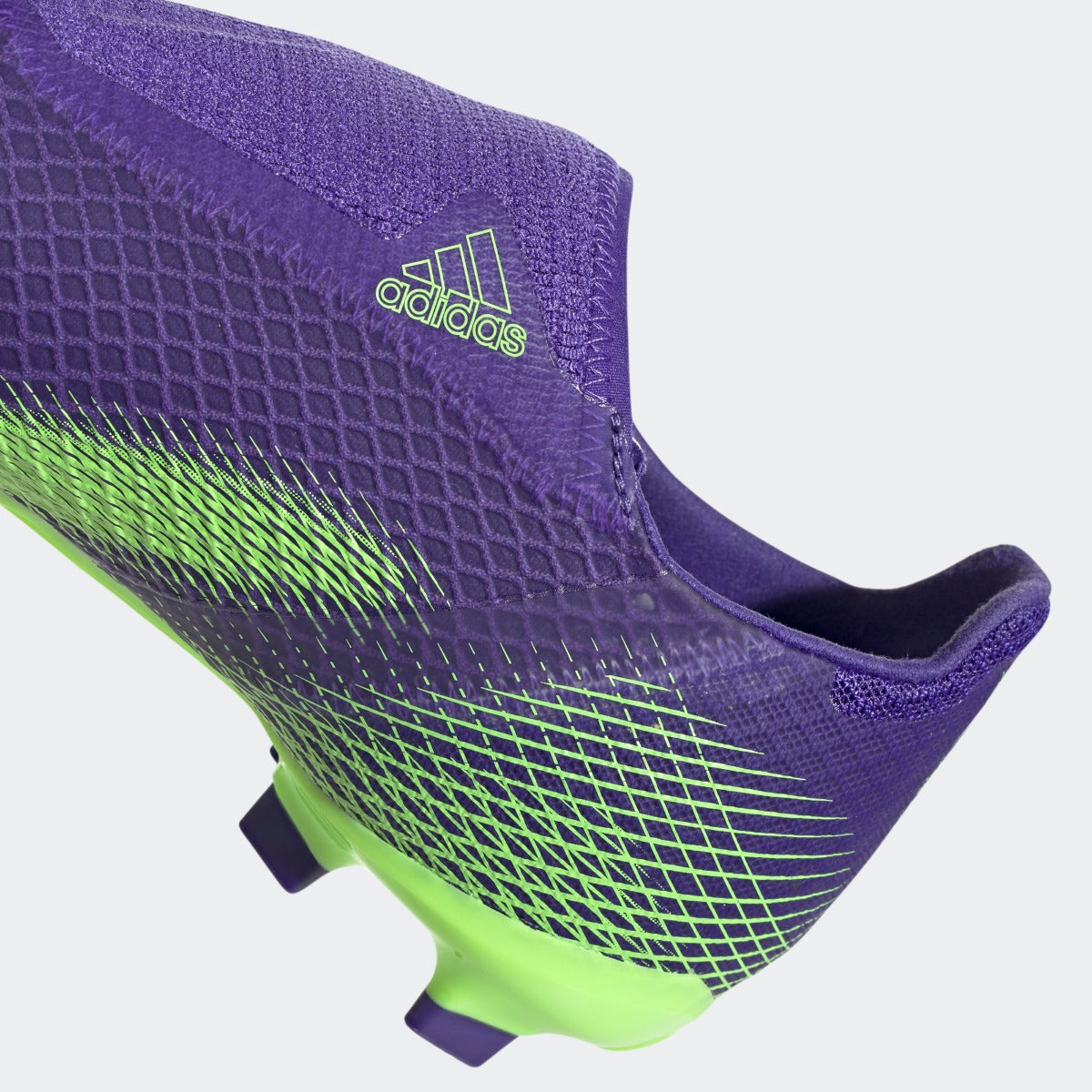 Adidas JR X Ghosted.3 Laceless FG - Purple-Signal Green