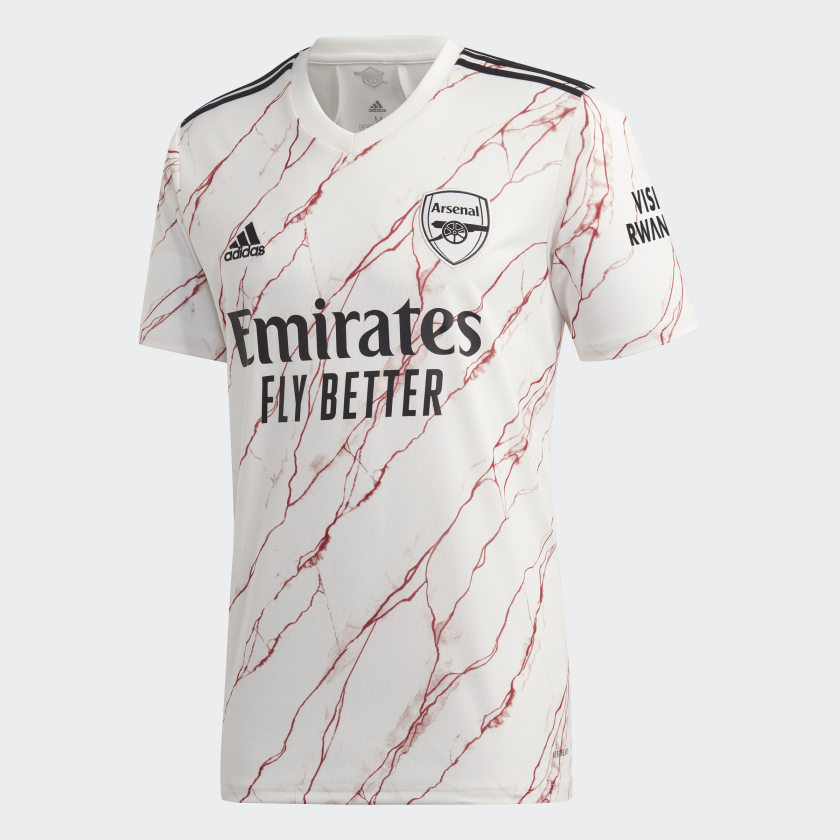 Adidas 2020-21 Arsenal Away Jersey - White-Black-Red