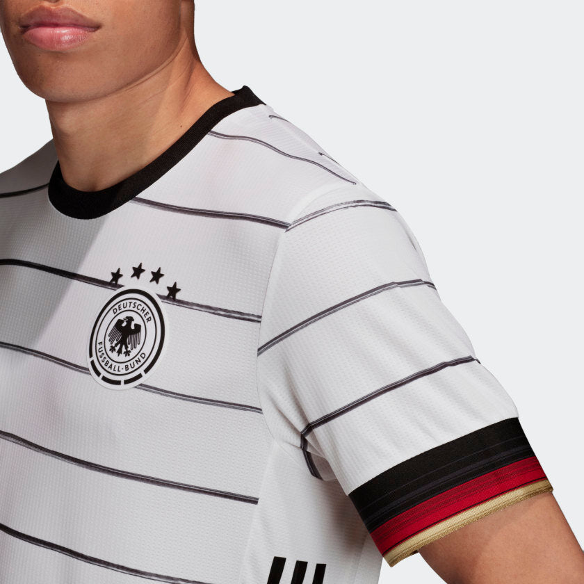 adidas 2020-21 Germany Home Authentic Jersey - White-Black