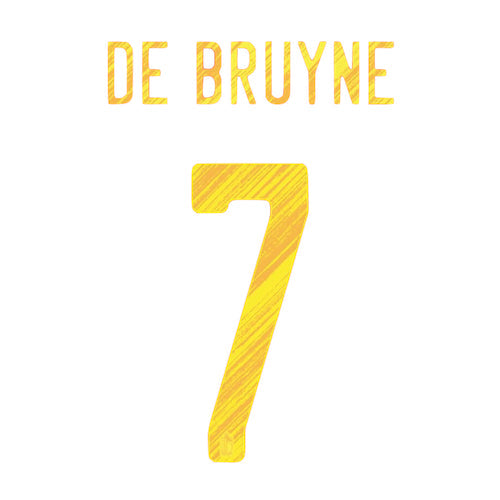 Belgium 2020/21 Home De Bruyne #7 Jersey Name Set