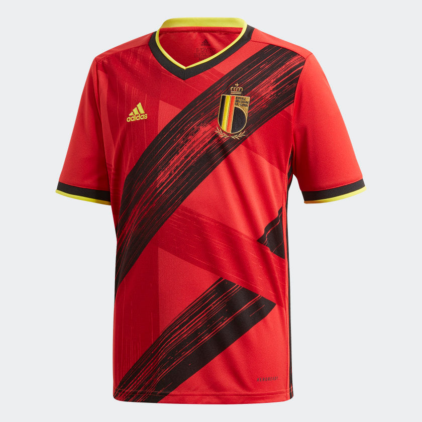 adidas 2020-21 Belgium Home YOUTH Jersey - Red-Black