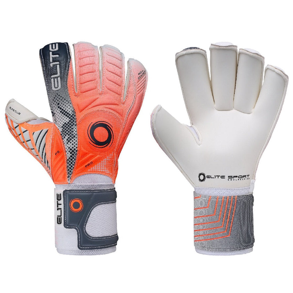Elite Sport 2022 Club Goalkeeper Glove - Orange-White (Pair)