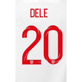 England 2018 Home Dele #20 Jersey Name Set