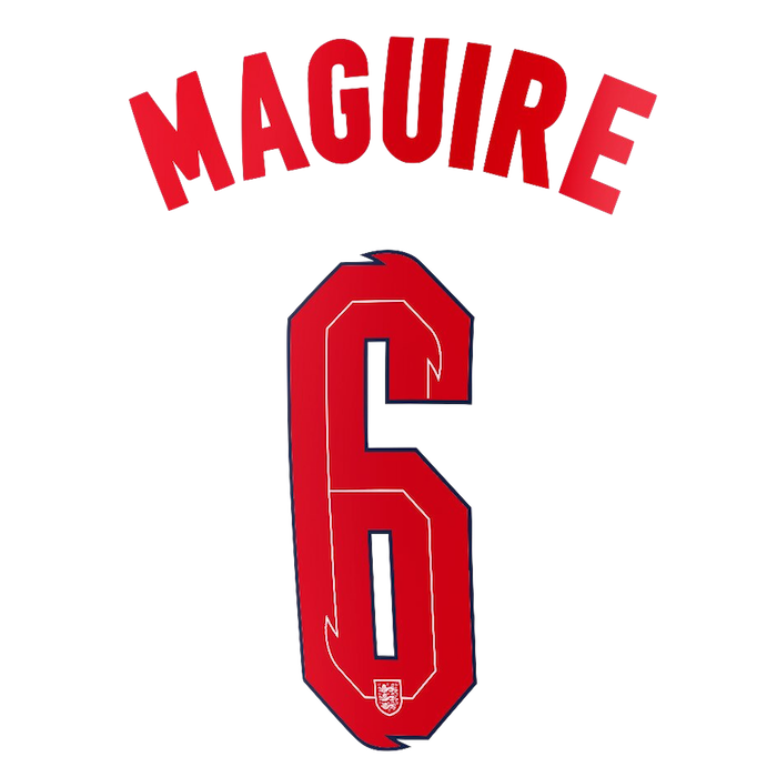 England 2020/22 Home Maguire #6 Jersey Name Set (Main)