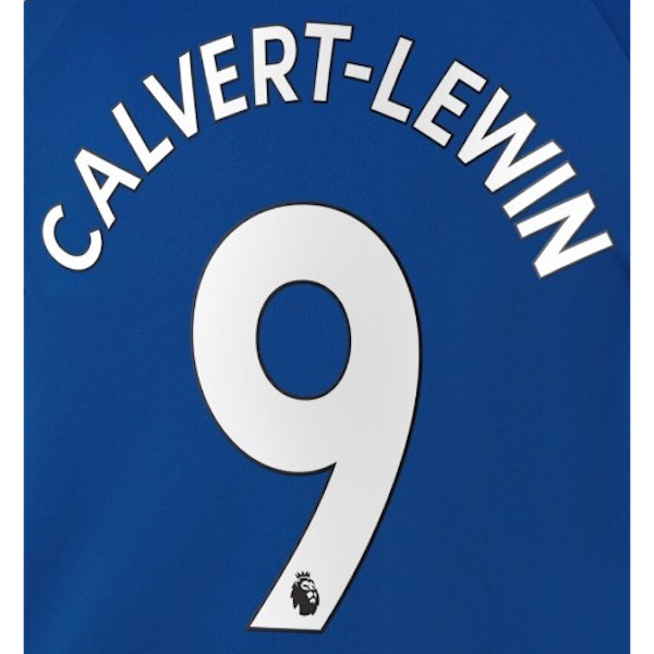 Everton 2019/22 Home Calvert-Lewis #9 Jersey Name Set White (Main)