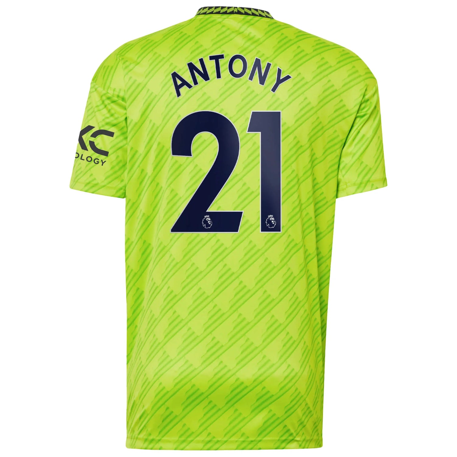 adidas 2022-23 Manchester United Youth Third Jersey - Solar Slime