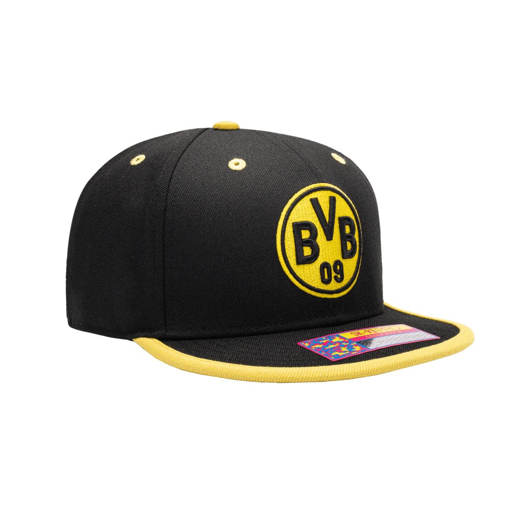 Fan Ink Collection Borussia Dortmund Tape Snapback - Black